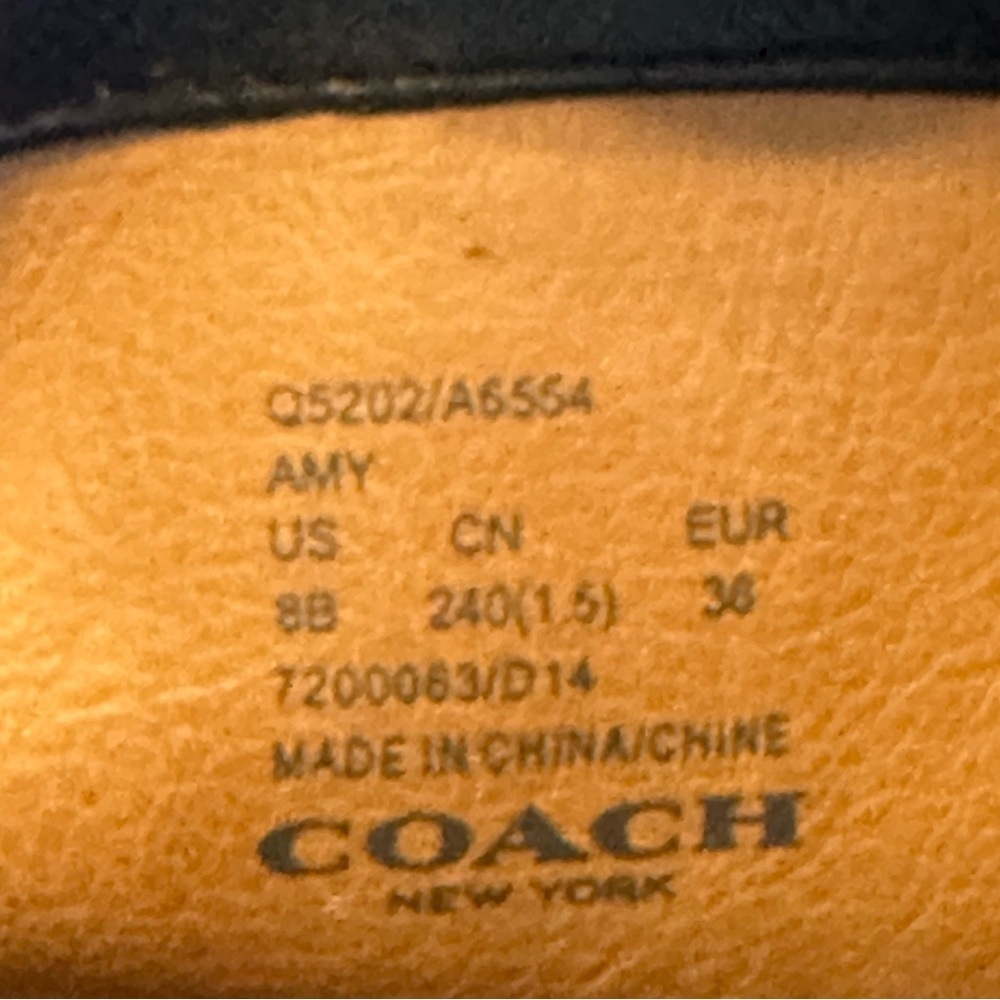 COACH | “Amy” Black Leather Buckle Short Moto Boot, Size 8B - Picture 7 of 7